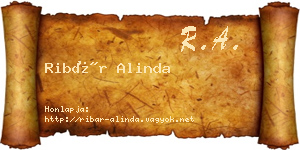 Ribár Alinda névjegykártya